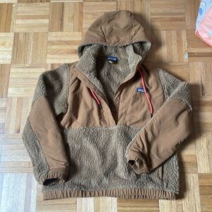 Patagonia Tannish Brown Sherpa Jacket with hood